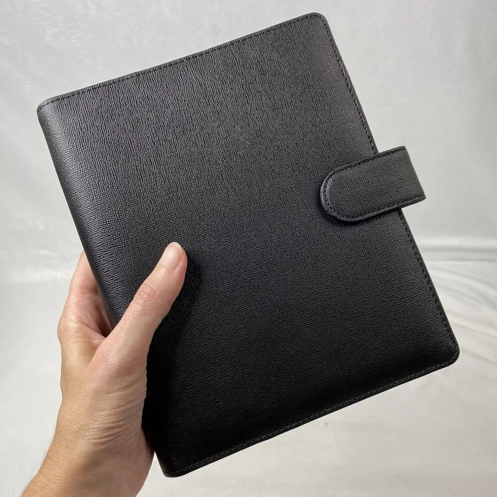Cloth and Paper Foundations Black Leather Planner - Picture 2 of 16